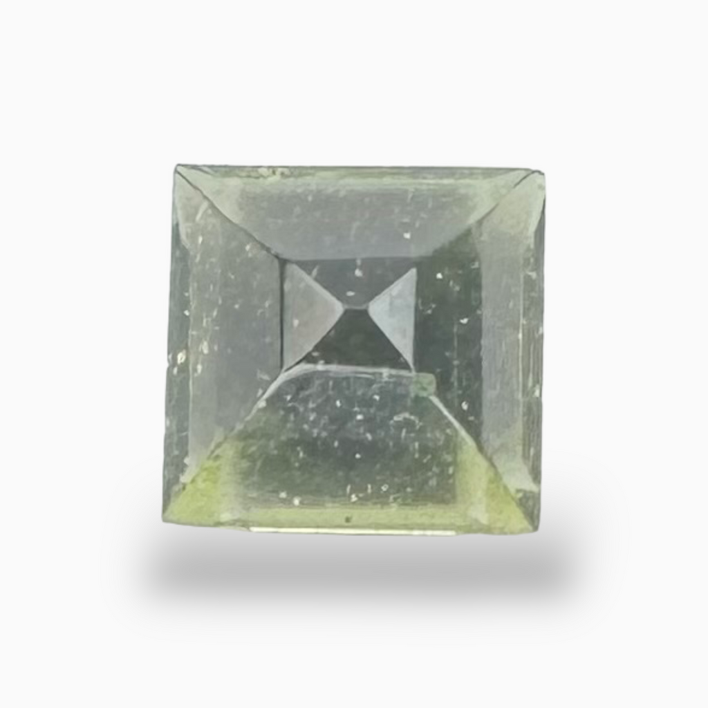Natural Moldavite Stone Princess Cut 0.28 Carats 4 mm