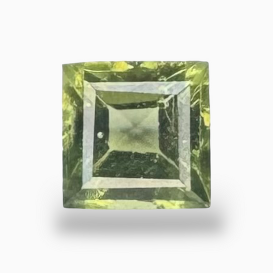 Natural Moldavite Stone Princess Cut 0.28 Carats 4 mm