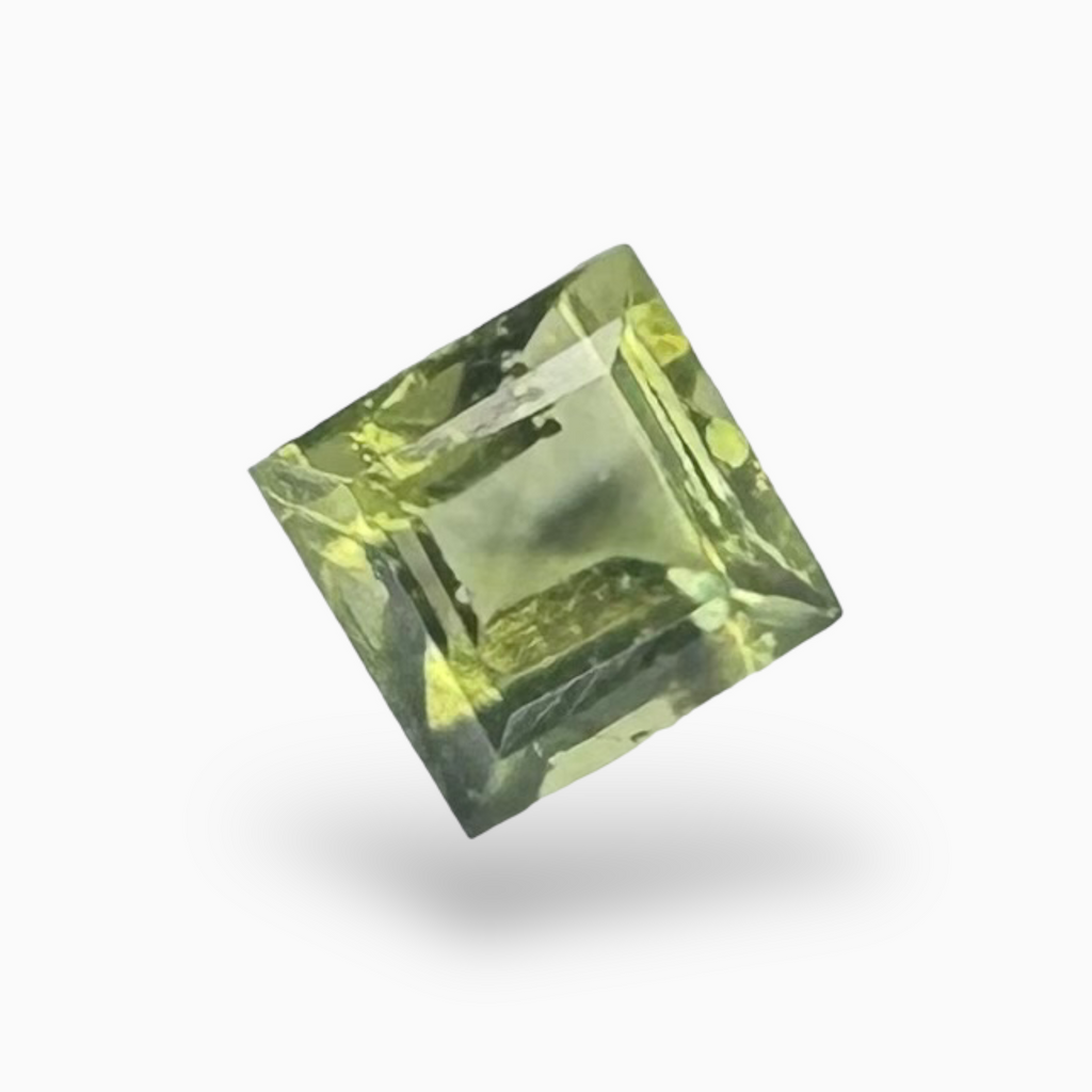 Natural Moldavite Stone Princess Cut 0.28 Carats 4 mm