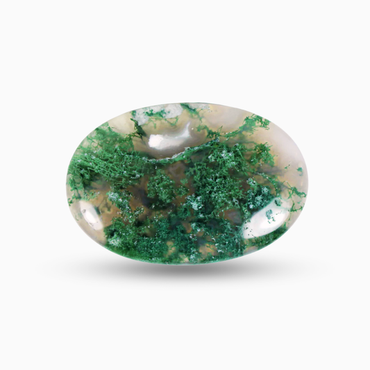 Natural Green White Moss Agate Stone (Aqeeq)