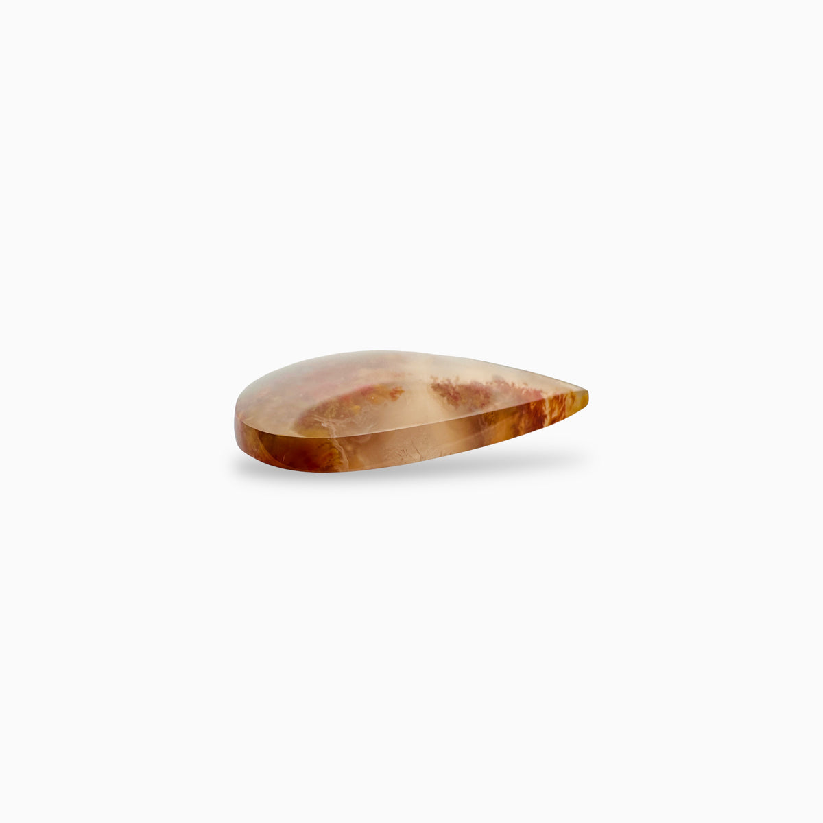 Natural Moss Agate Stone (Aqeeq) 18.80 Carats Pear Cut
