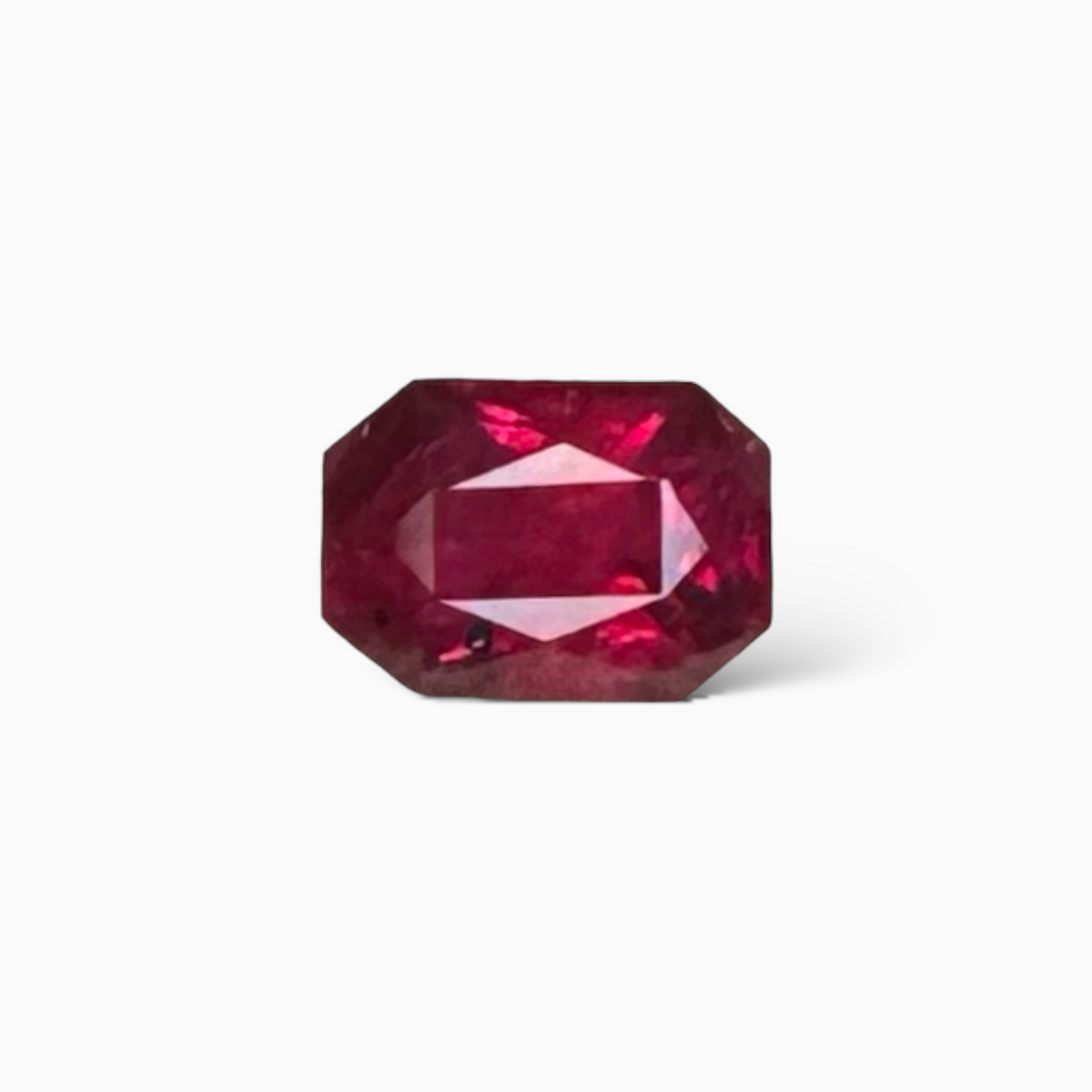 Natural Mozambique Ruby Manik Stone 1.25 Carats Emerald Cut 5 x 7 mm