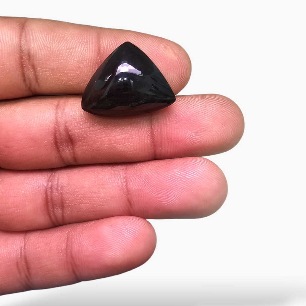 Natural Obsidian  Stone 17.8 Carats Trilliant Shape  ( 17 mm )