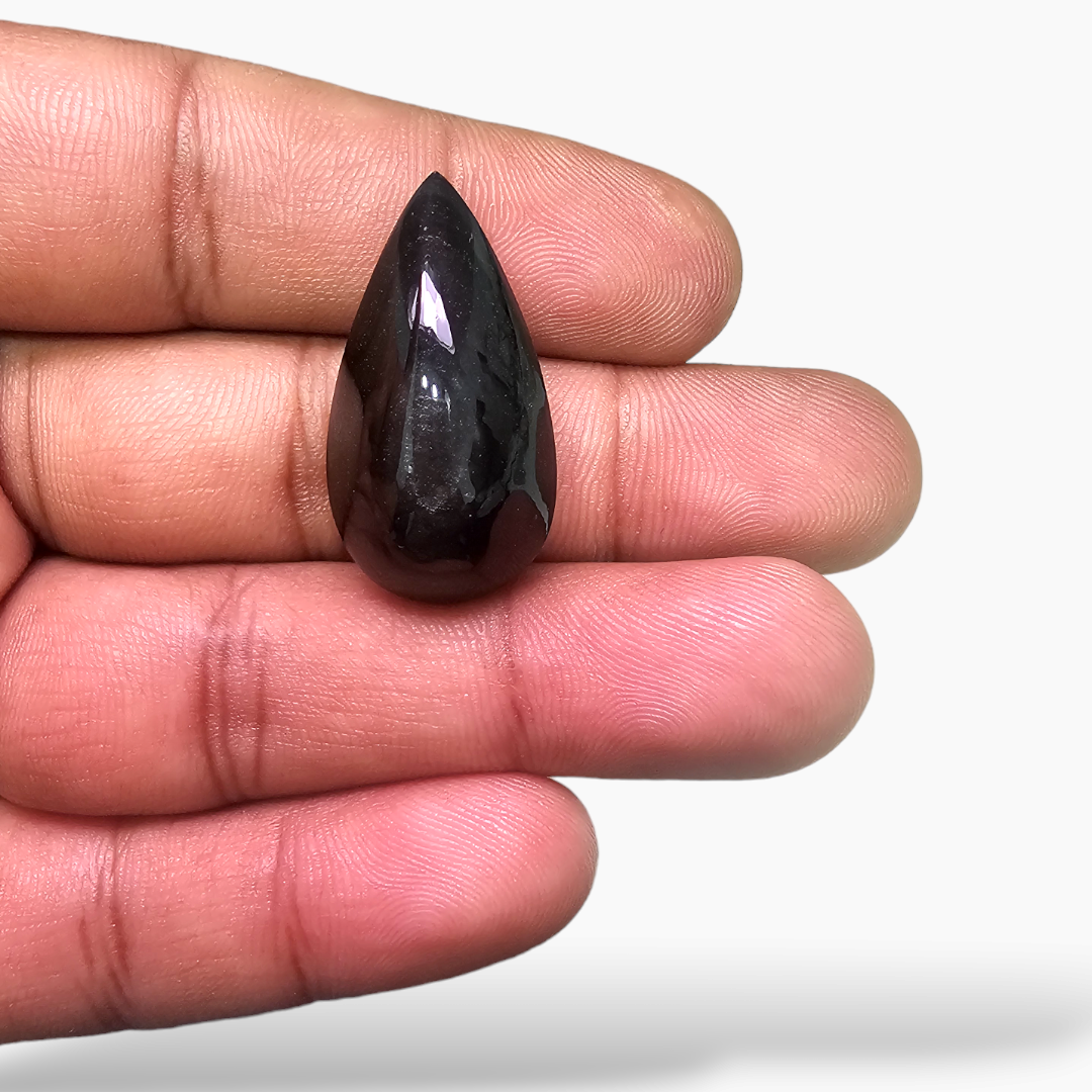 Natural Obsidian  Stone 30.9 Carats Pear Shape  ( 29x16 mm )