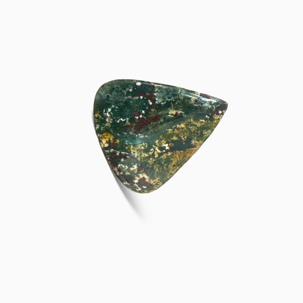 Natural  Ocean Jasper Stone 60.58 Carats Pear Cabochon Shape (45x40x4.5 mm )