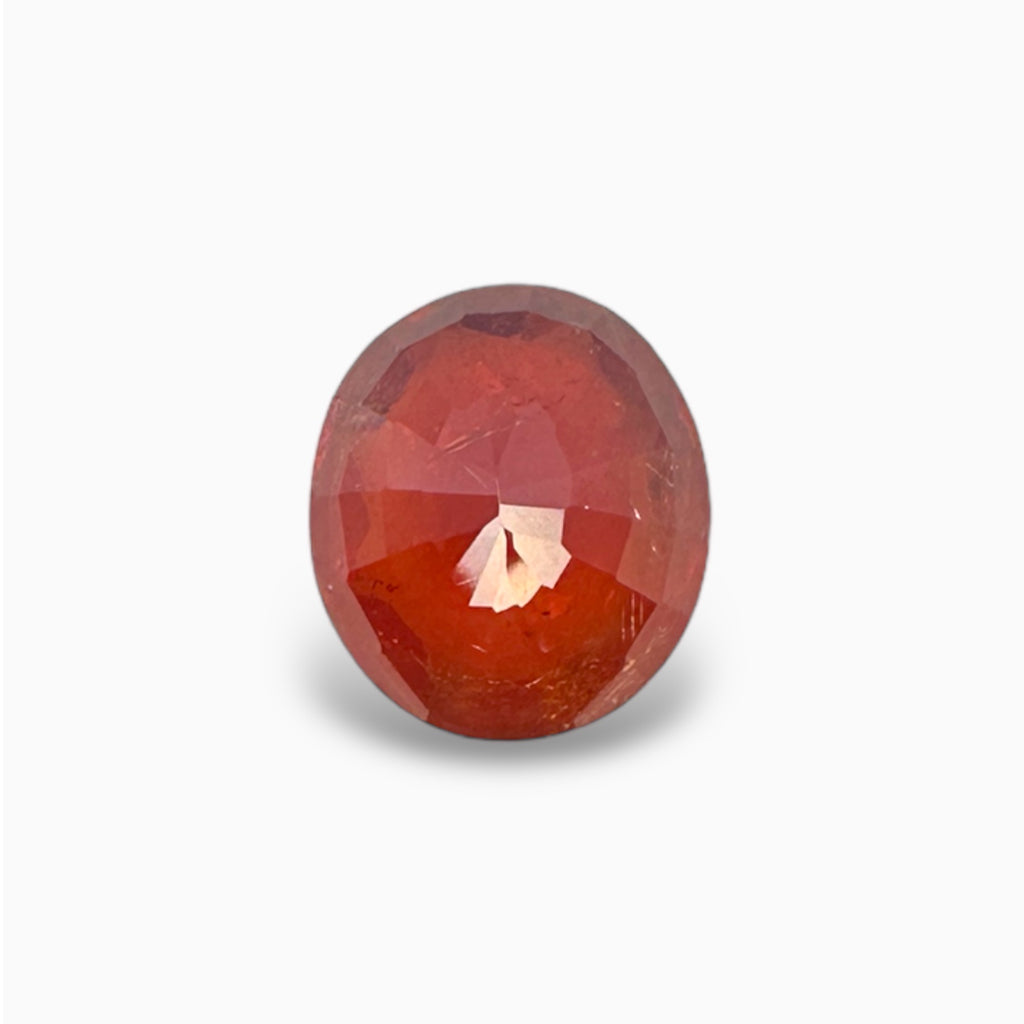 Natural Orange Sapphire Oval Stone 8.89 Carats Certified by IDL from Srilanka