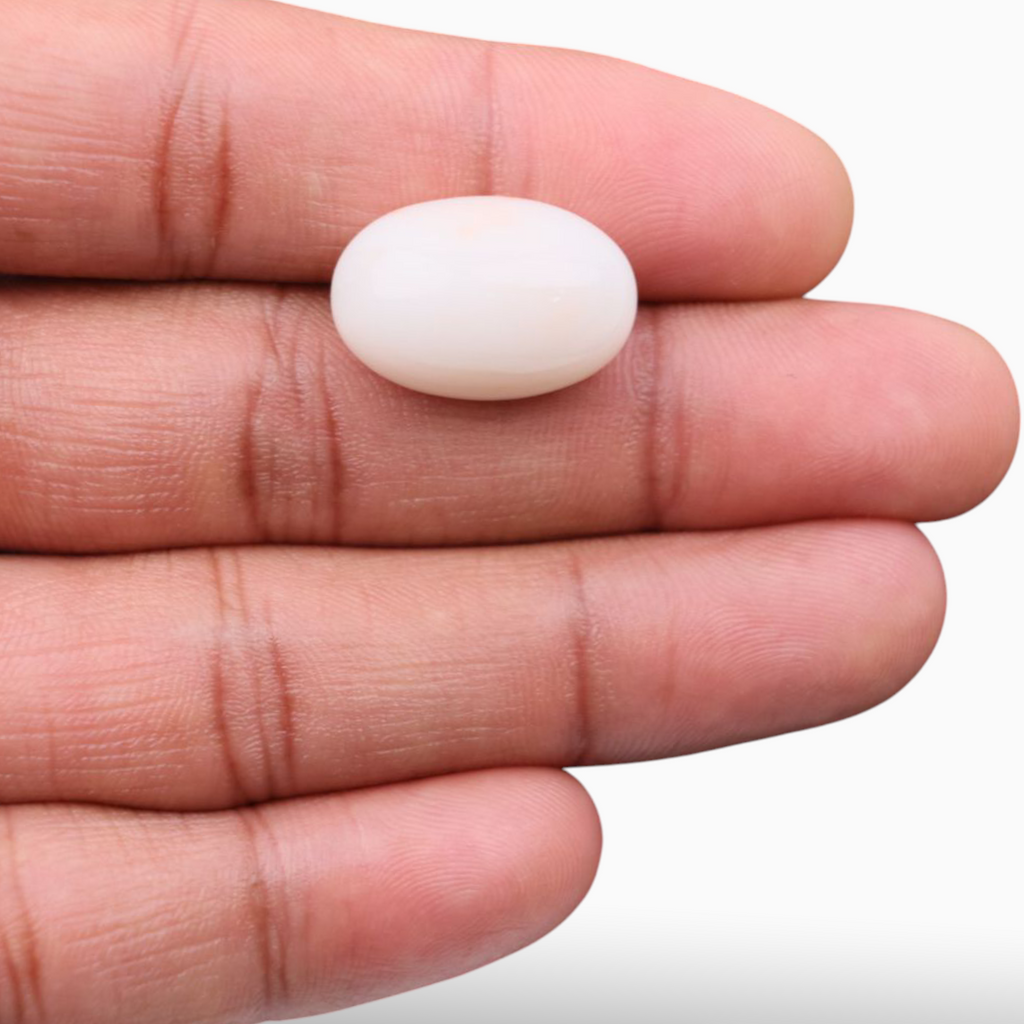 Pink Coral Stone For Sale In Oval Cabochon Shape 21.75 Carats & Size 21x14mm