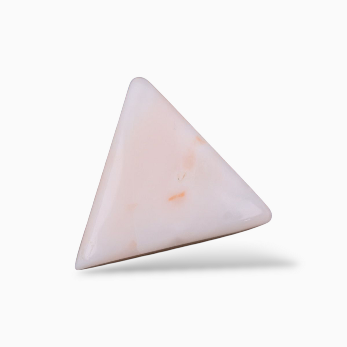 Pink Moonga Stone For Sale In Triangle Shape 17.09 Carats & Size 18mm