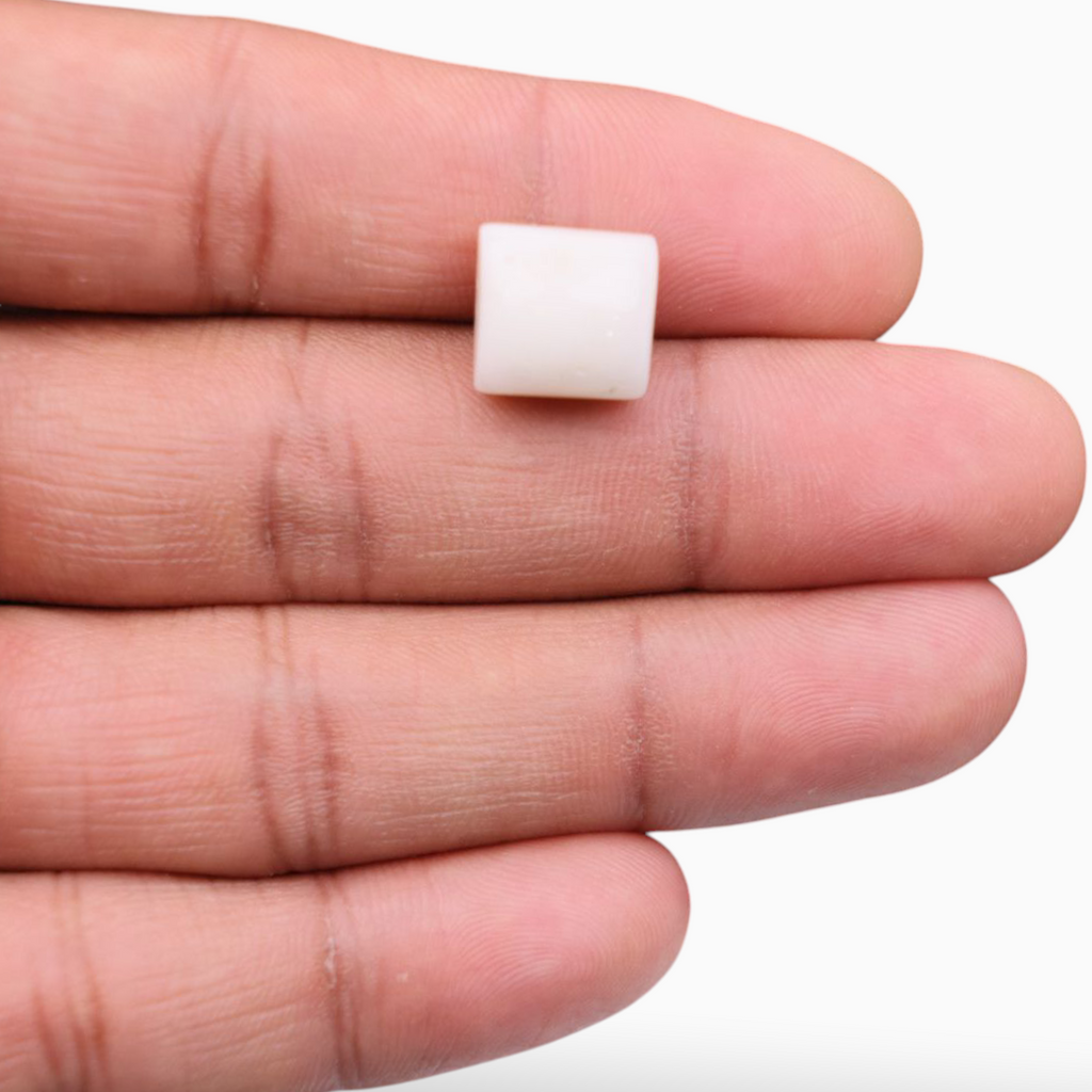 Pink Moonga Gemstone For Sale In Square Cut Shape 11.65 Carats & Size 11.6x11.1mm