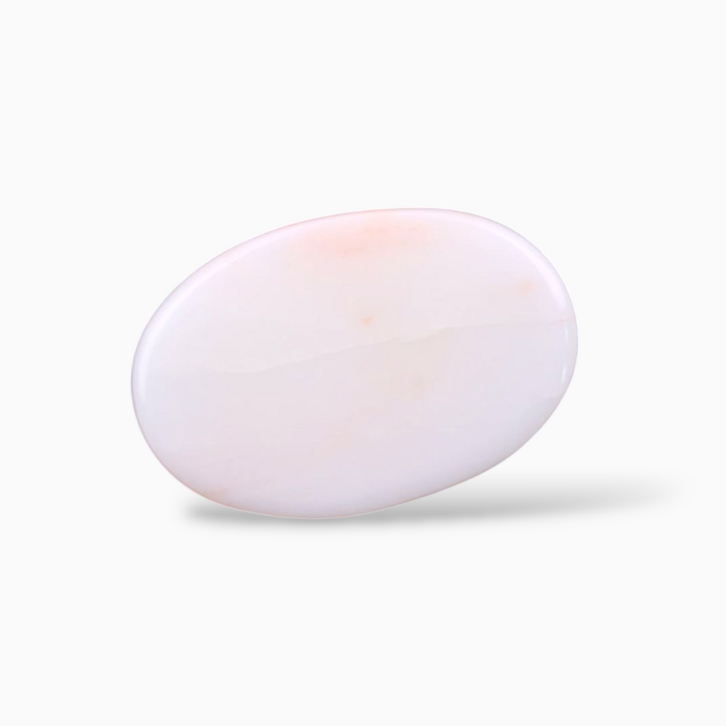 Pink Coral Stone For Sale In Oval Cabochon Shape 21.75 Carats & Size 21x14mm