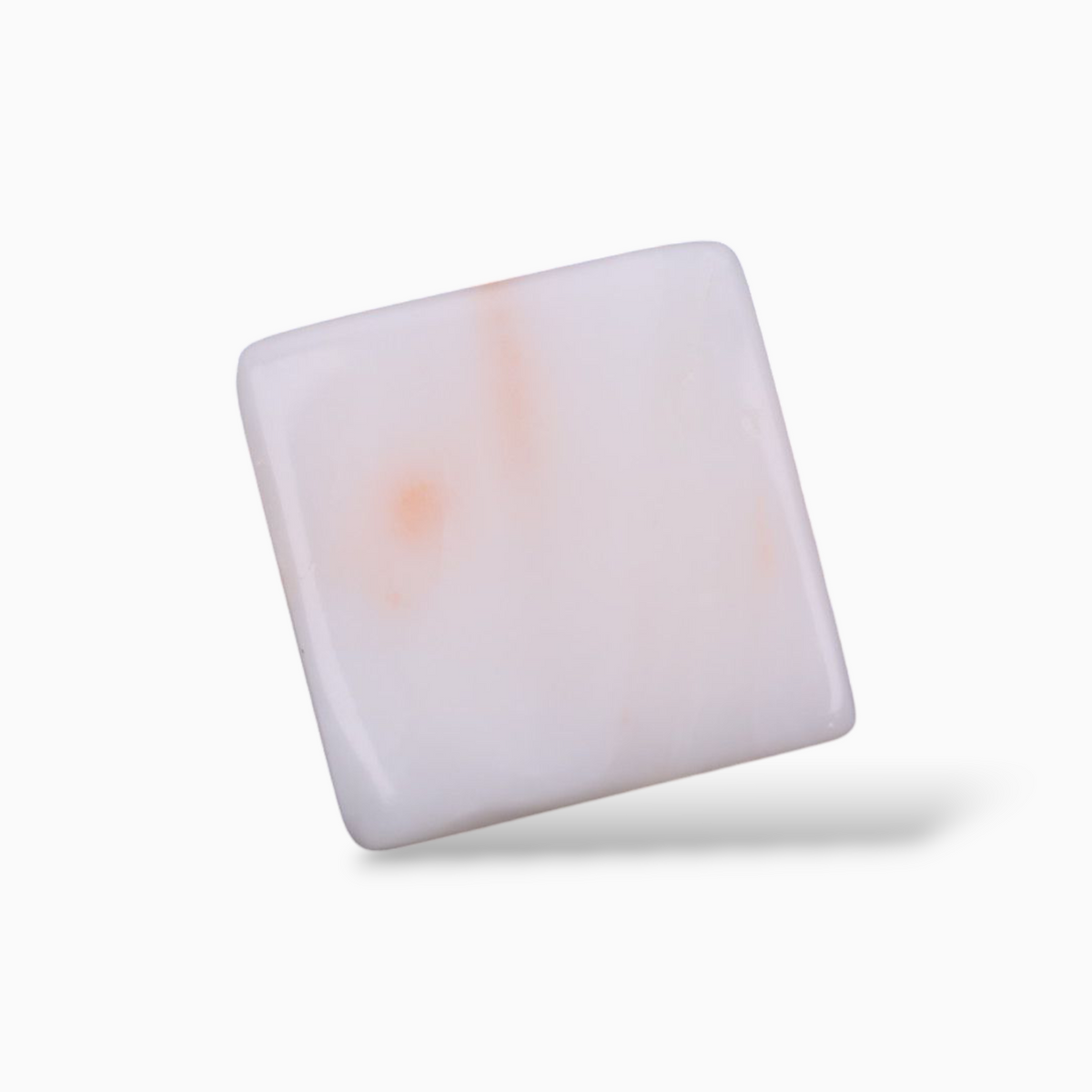 Pink Moonga Stone For Sale In Square Cut Shape 10.56 Carats & Size 15mm