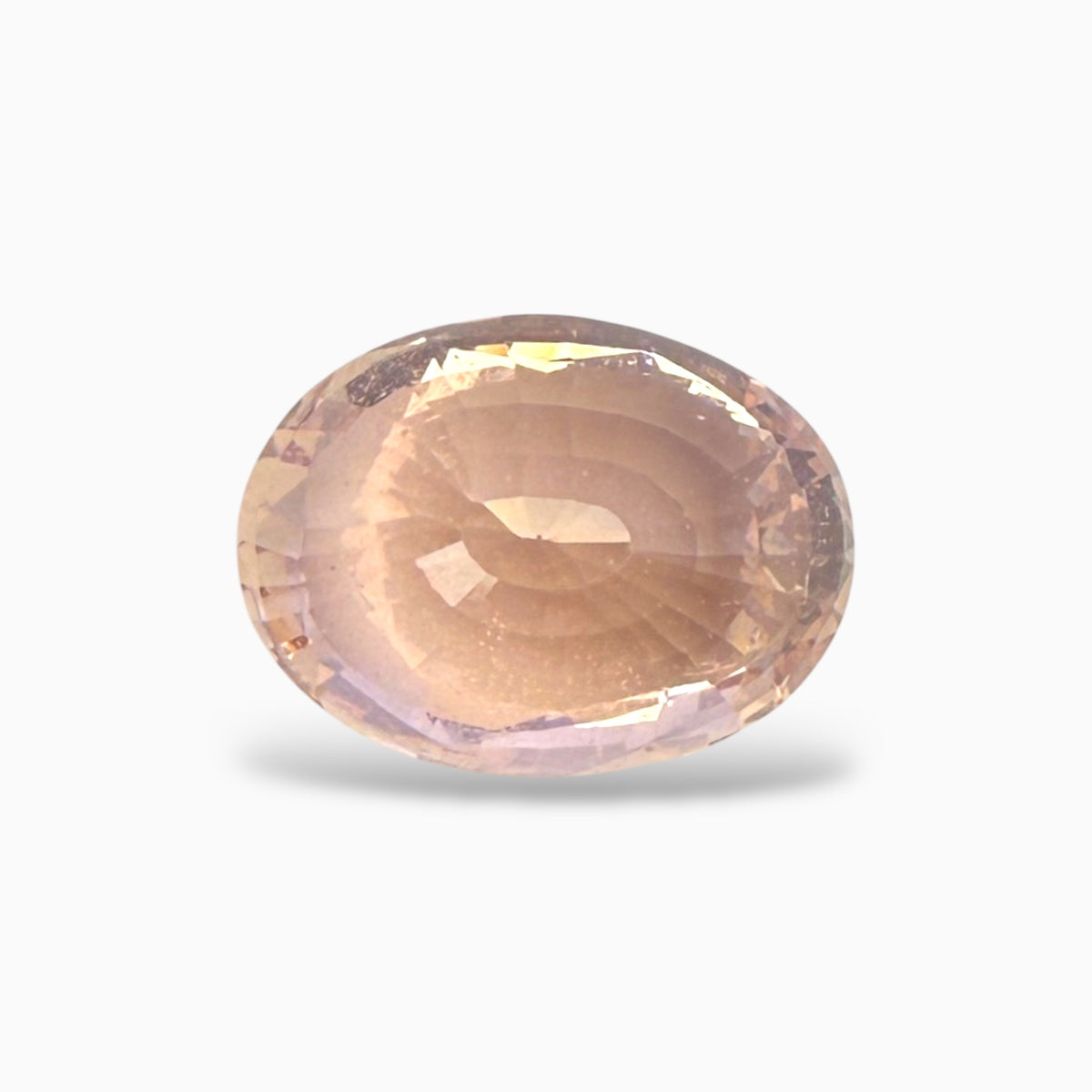 Natural Padparadscha Sapphire Stone Oval 4.06 Carats 10.73 X 8.10 X 5.31 MM