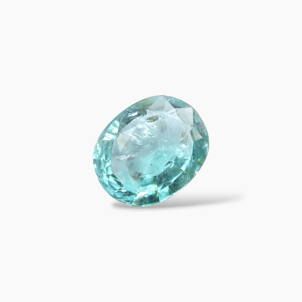 shop Natural Paraiba Tourmaline Stone 6.77 Carats Oval Cut (14x56x11.73x6.12 mm)