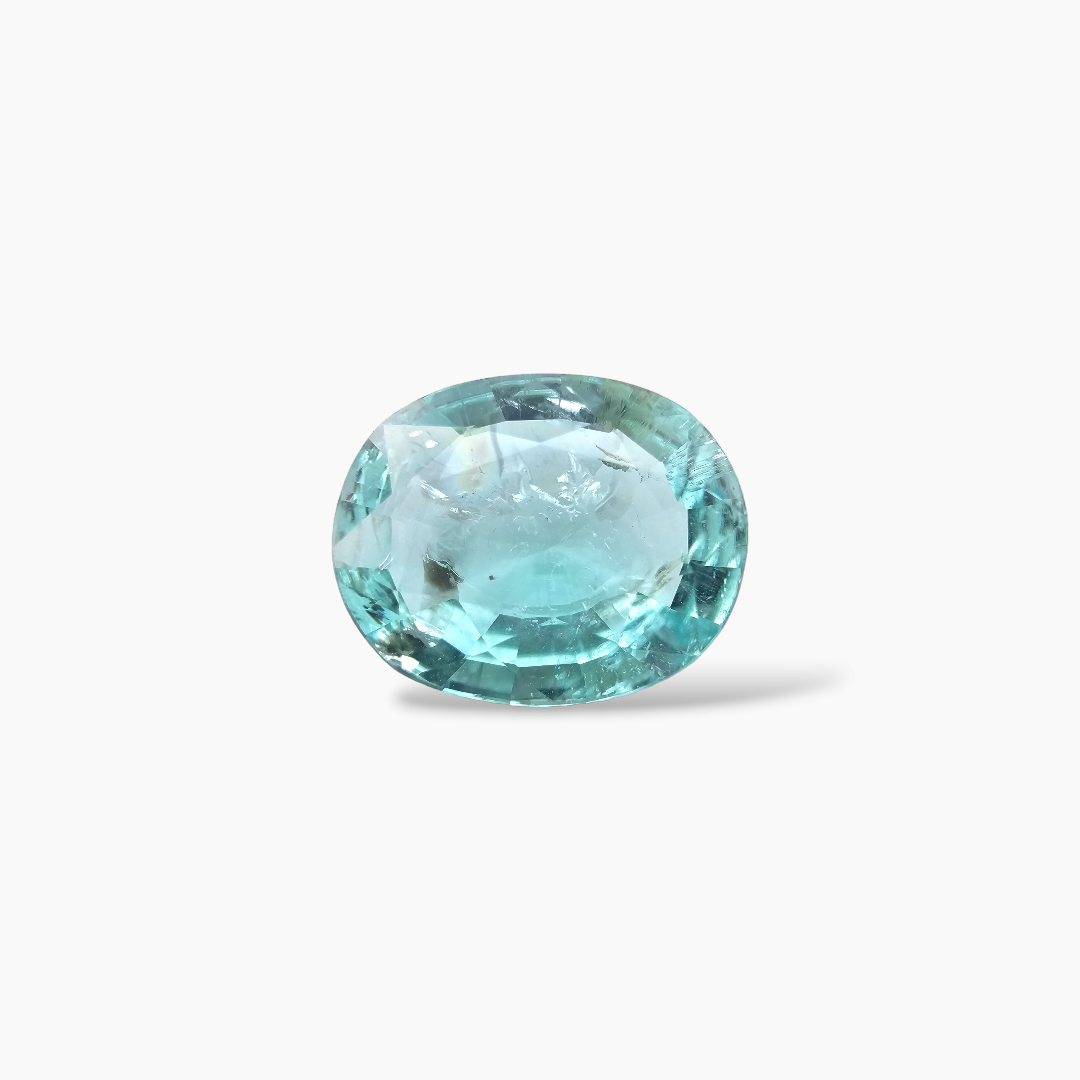 Natural Paraiba Tourmaline Stone 6.77 Carats Oval Cut (14x56x11.73x6.12 mm)