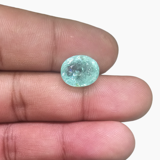 Natural Paraiba Tourmaline Stone 6.97 Carats Cushion Cut (11.8x9.58x7.9 mm)