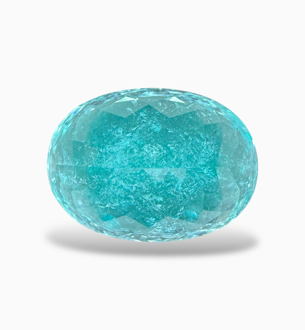 Natural Paraiba Tourmaline StoneOval Shape  9.18 Carats 15 X 11