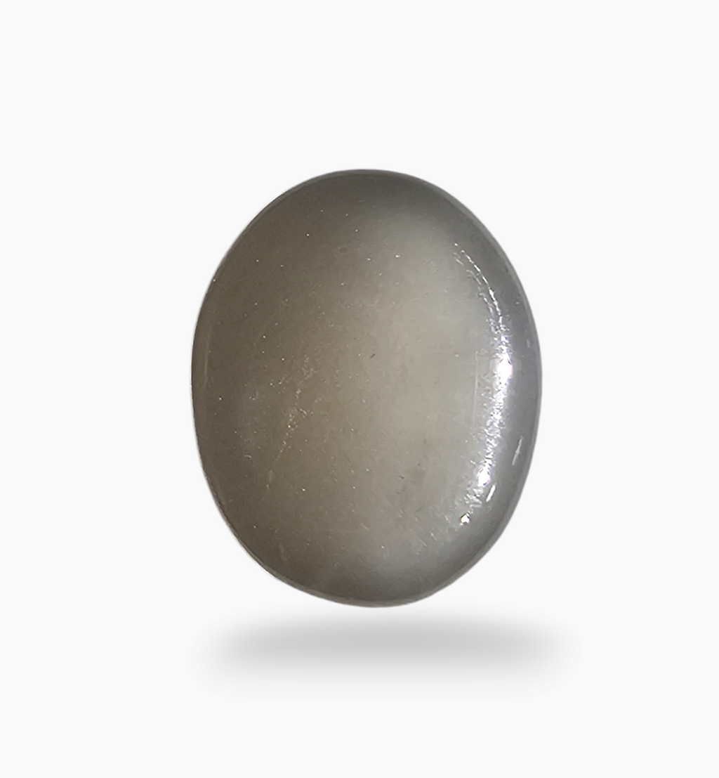 Natural Grey Moonstone Gemstone 4.25 Carats Oval Cabochon Shape 11.5x9.3mm