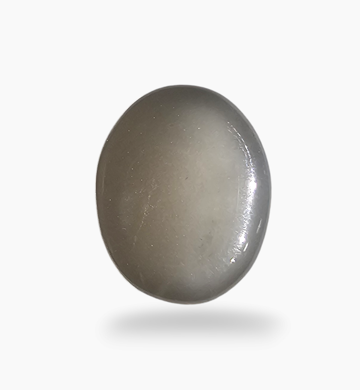 Natural Grey Moonstone Gemstone 4.25 Carats Oval Cabochon Shape 11.5x9.3mm