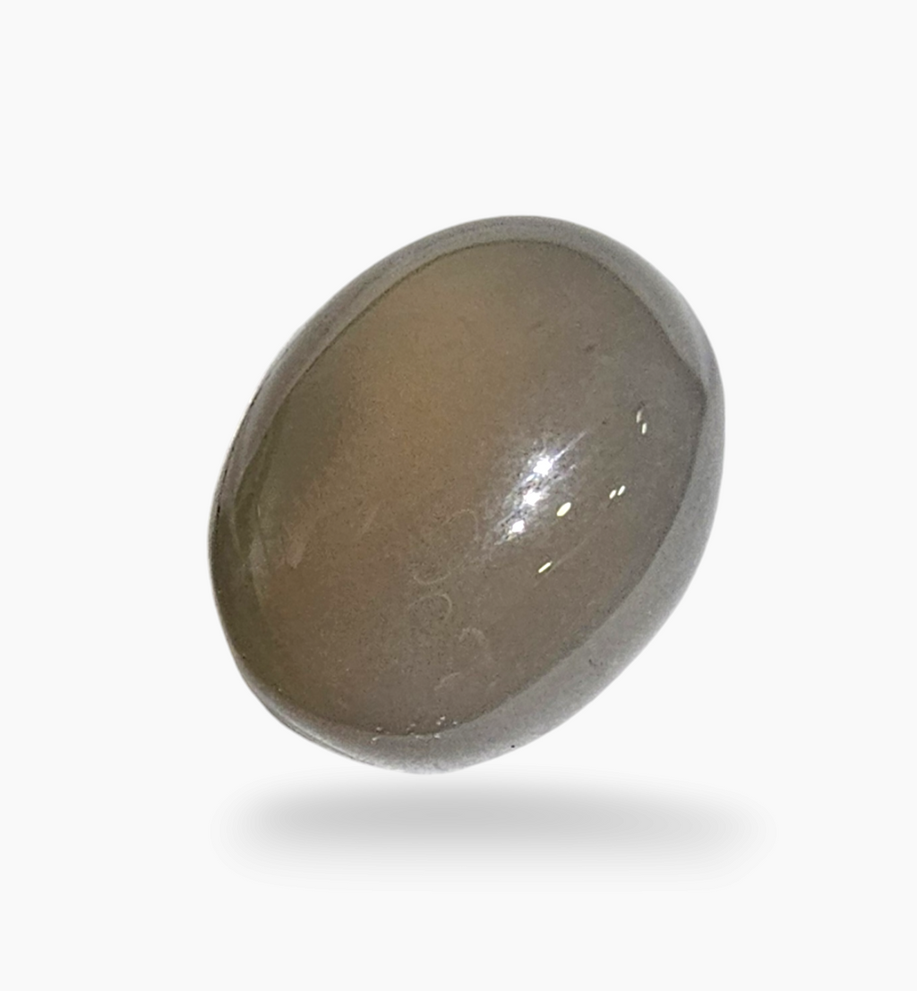 Natural Grey Moonstone Gemstone 4.25 Carats Oval Cabochon Shape 11.5x9.3mm