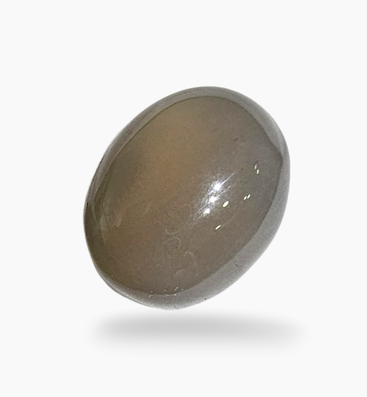 Natural Grey Moonstone Gemstone 4.25 Carats Oval Cabochon Shape 11.5x9.3mm