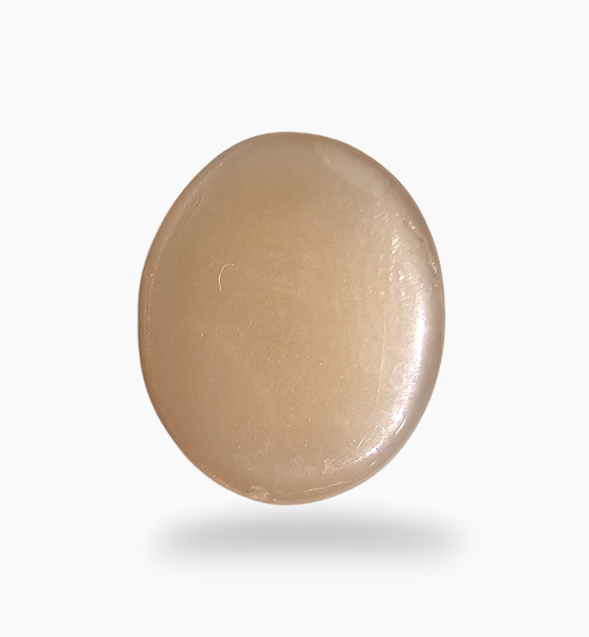 Natural Peach Moonstone Gemstone 4.72 Carats Oval Cabochon Shape 14x11.5mm