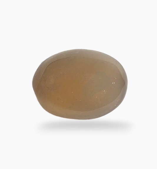 Natural Peach Moonstone Gemstone 4.94 Carats Oval Cabochon Shape 12.6x9.6mm