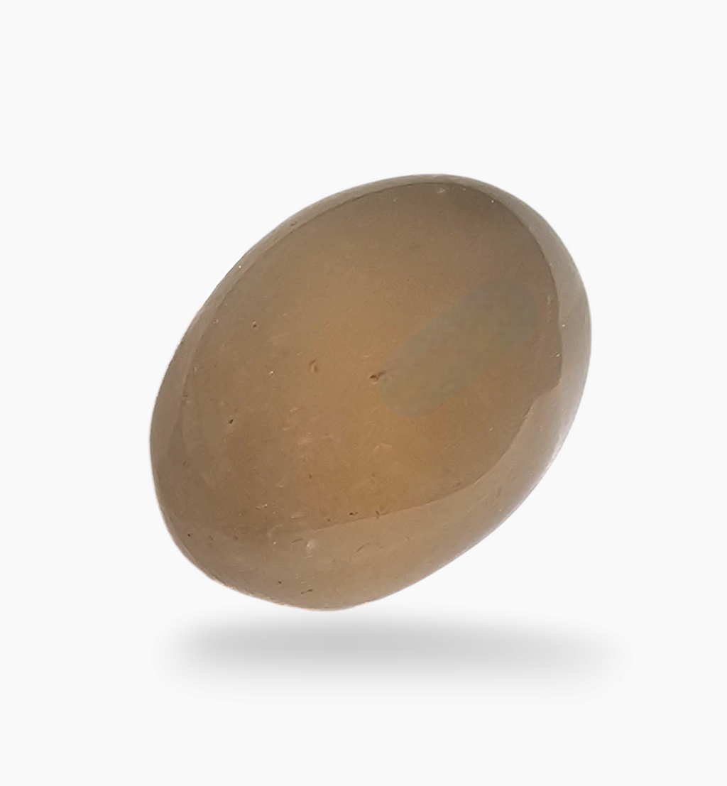 Natural Peach Moonstone Gemstone 4.94 Carats Oval Cabochon Shape 12.6x9.6mm