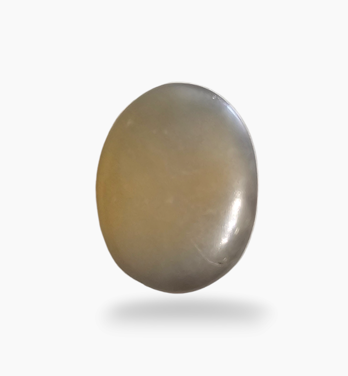 Natural Peach Moonstone Gemstone 5.38 Carats Oval Cabochon Shape  14x10.7mm