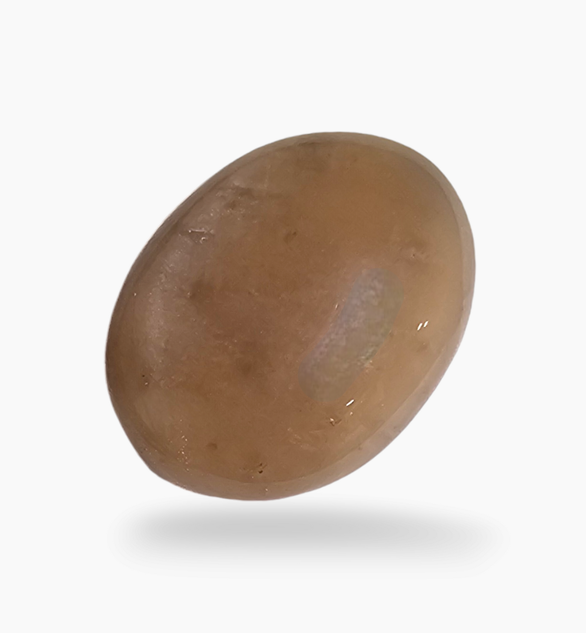 Natural Peach Moonstone Gemstone 7.42 Carats Oval Cabochon Shape ( 16x12.2mm)