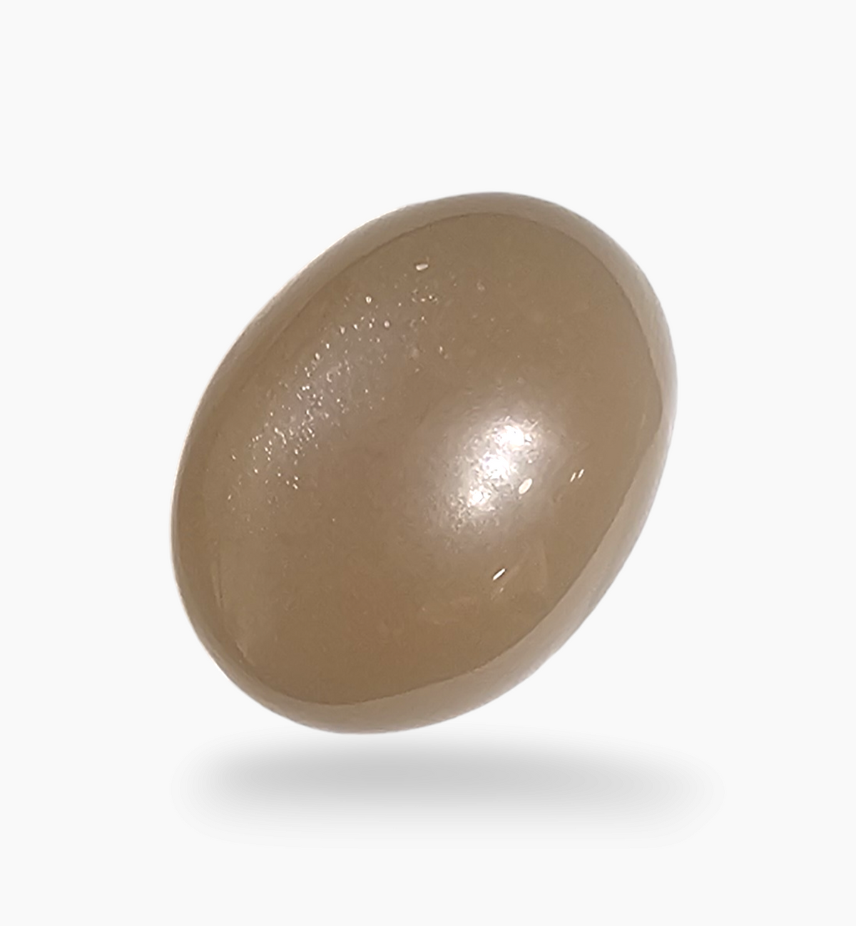 Natural Peach Moonstone Gemstone 7.60 Carats Oval Cabochon Shape ( 15x11.5mm)