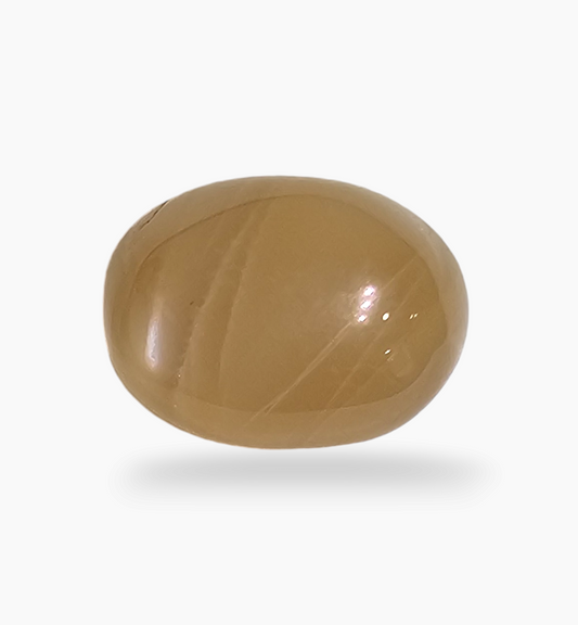 Natural Peach Moonstone Gemstone 7.72 Carats Oval Cabochon Shape ( 13.5x10mm)