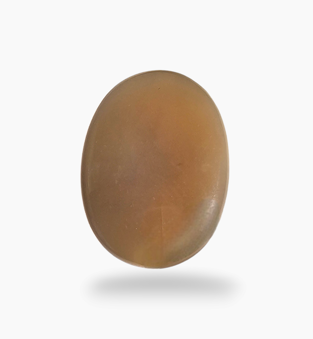 Natural Peach Moonstone Gemstone 8.11 Carats Oval Cabochon Shape 15.5x11.5mm