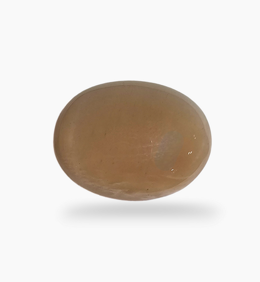 Natural Peach Moonstone Gemstone 8.41 Carats Oval Cabochon Shape 17x13mm