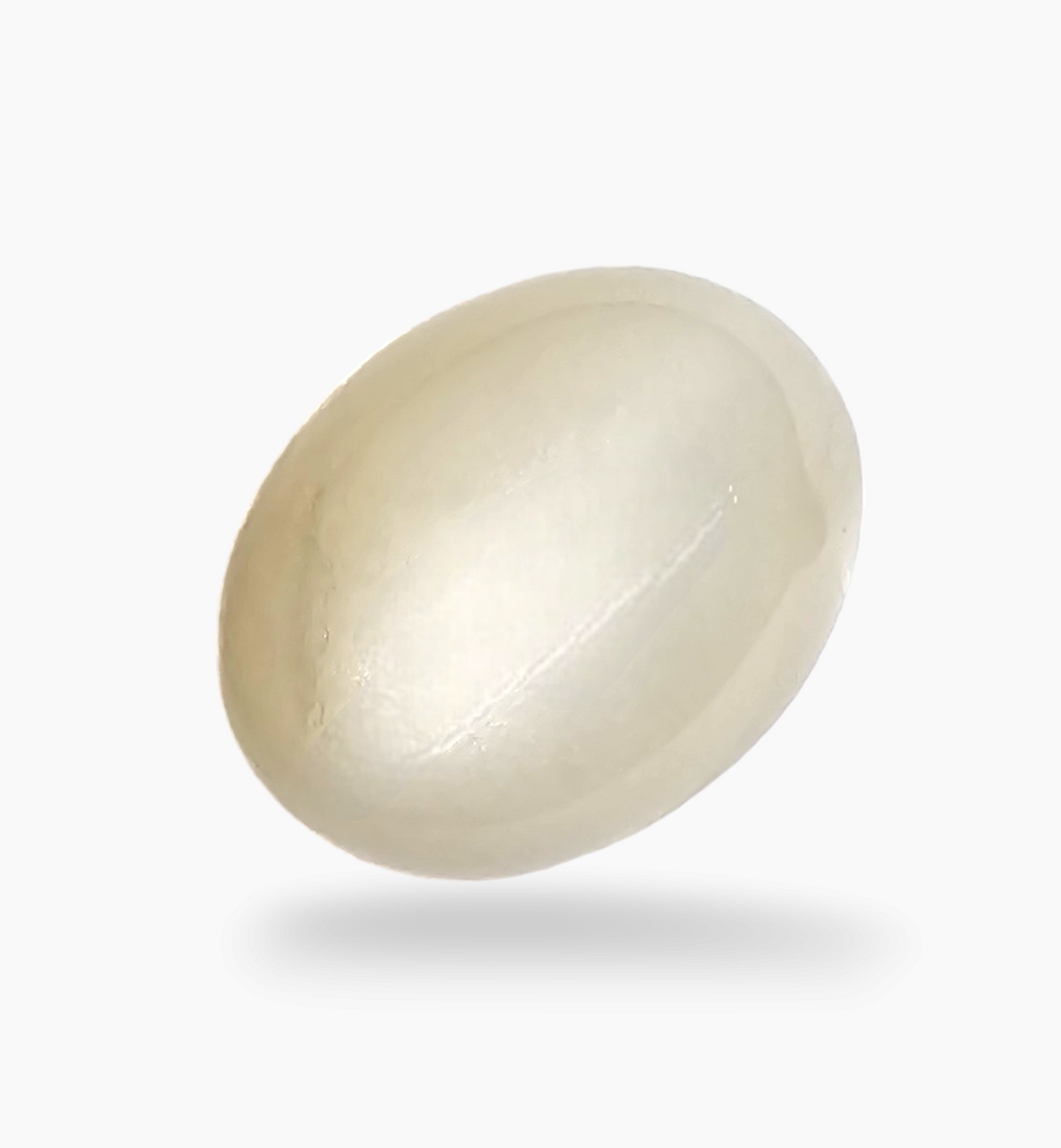 Natural Peach Moonstone Gemstone 9.78 Carats Oval Cabochon Shape 14.5x11.3mm