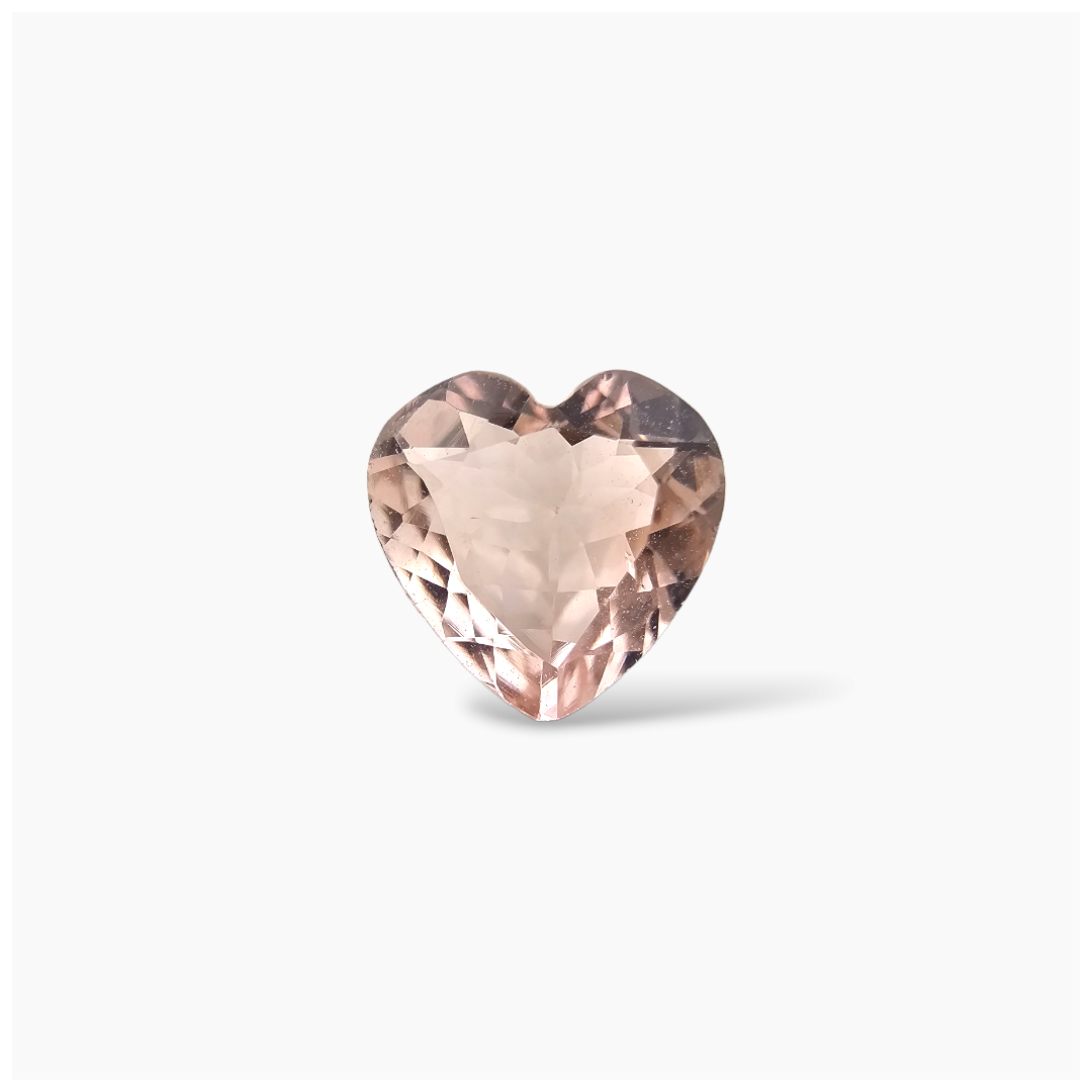 buy Natural Pink Morganite Stone 1.36 Carats Heart Cut (8 mm)