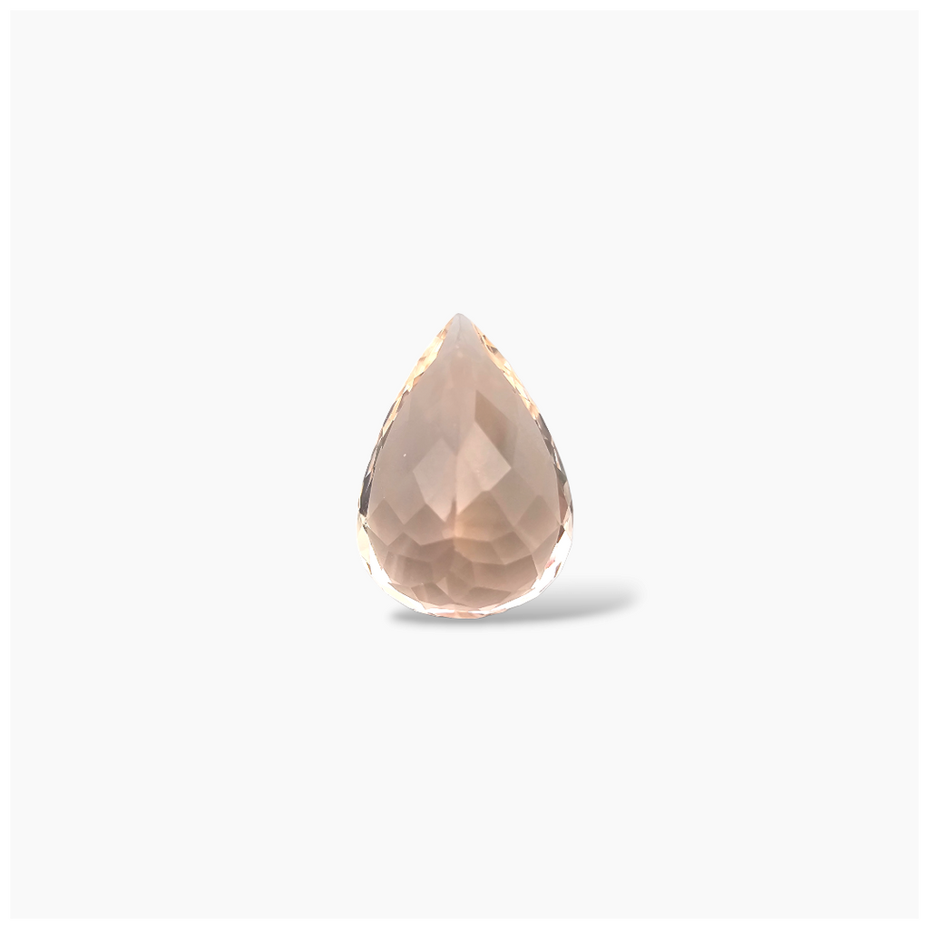 online Natural Peach Morganite Stone 11.72 Carats Pear Cut (18x12.5 mm) 