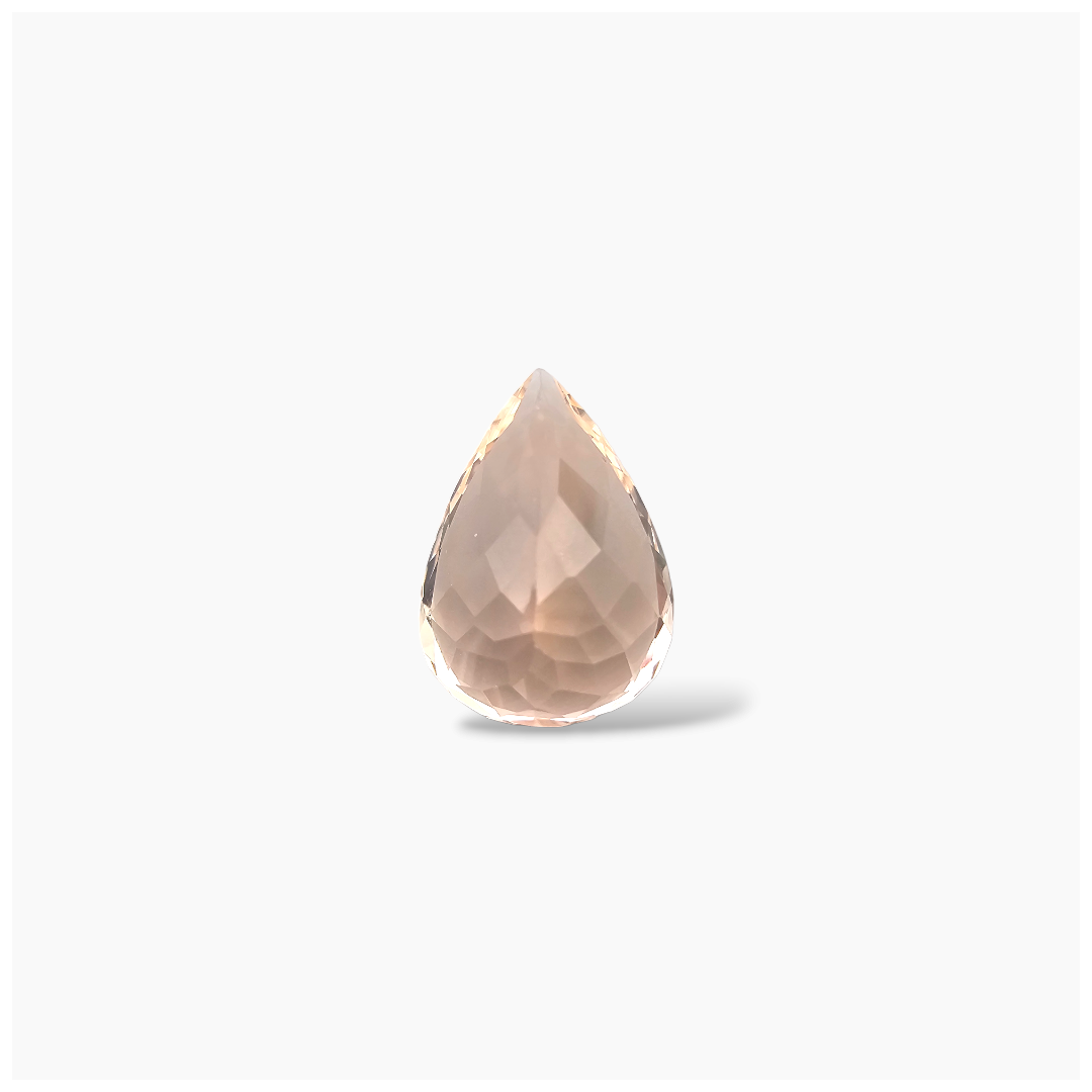 online Natural Peach Morganite Stone 11.72 Carats Pear Cut (18x12.5 mm) 