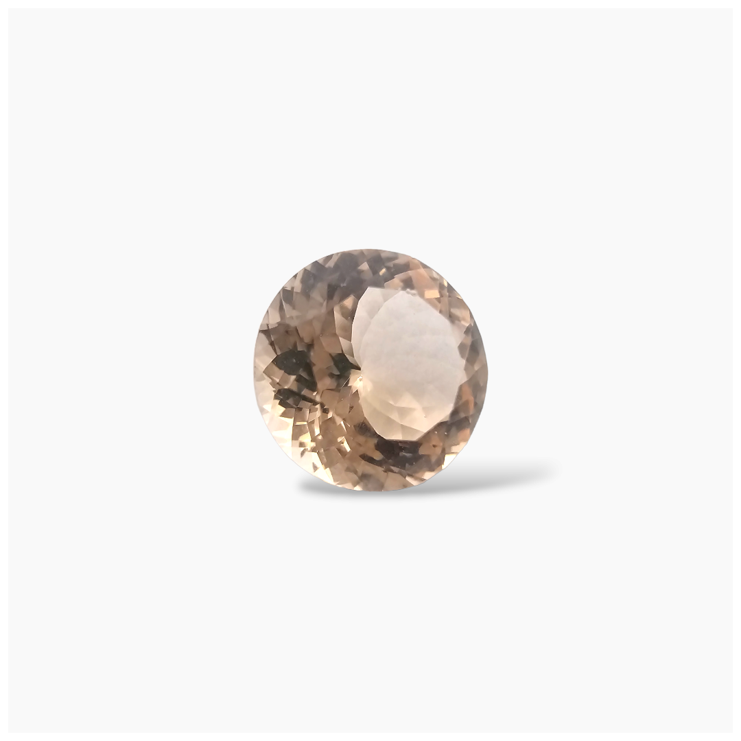 shop Natural Peach Morganite Stone 3.64 Carats Round Cut (10mm)