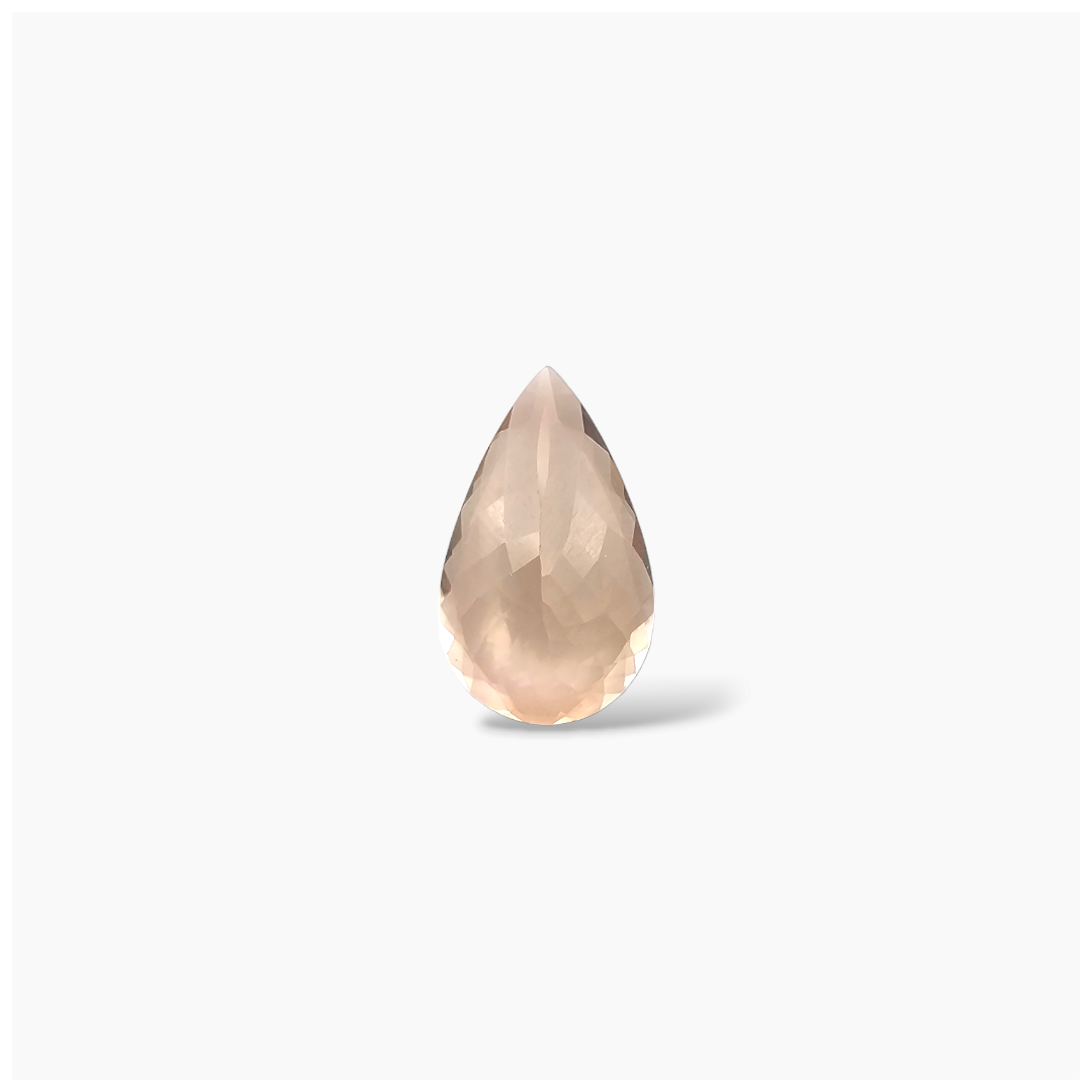 Natural Peach Morganite Stone 4.38 Carats Pear Cut (16.5x10 mm)
