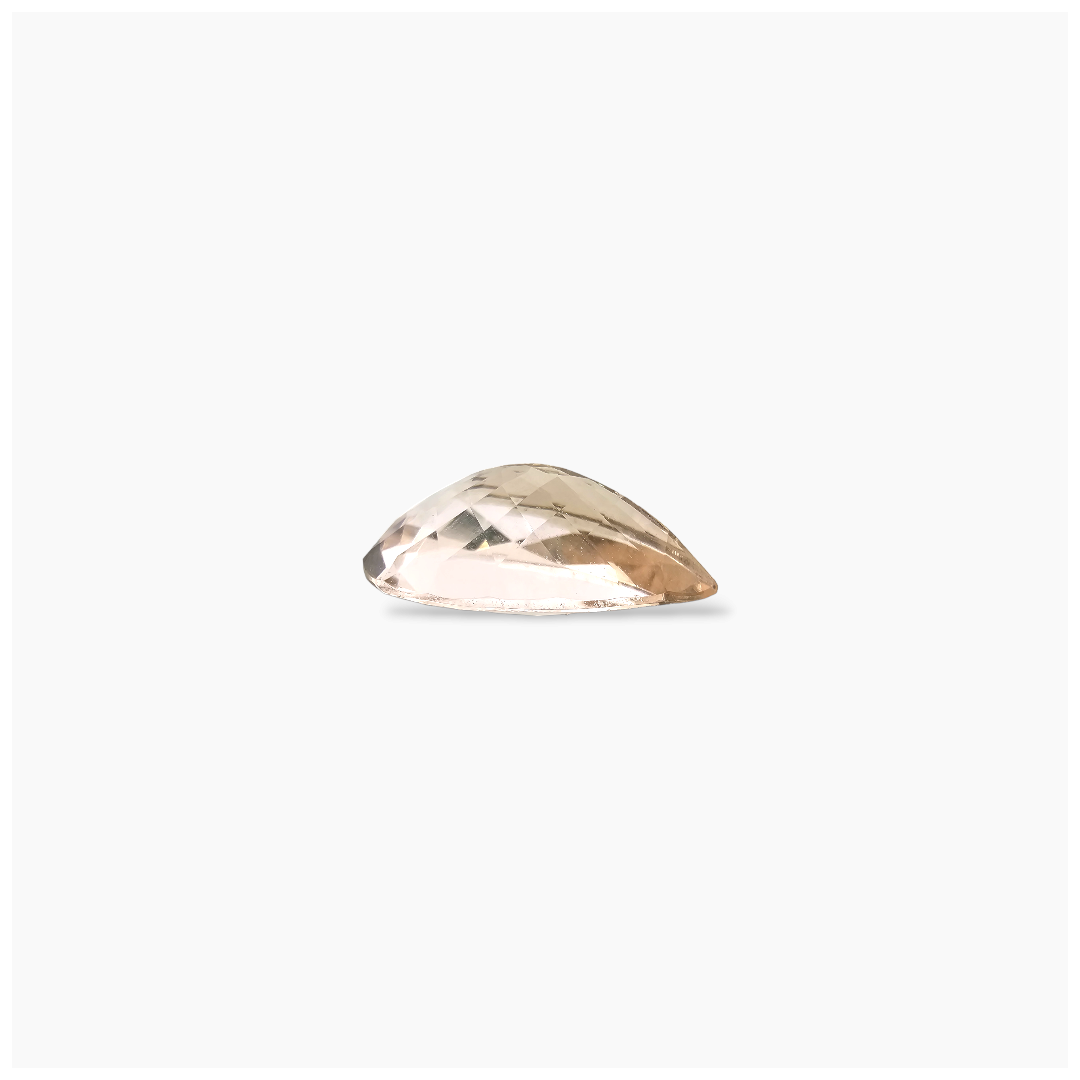 shop Natural Peach Morganite Stone 4.41 Carats Pear Cut (15x10.5  mm)
