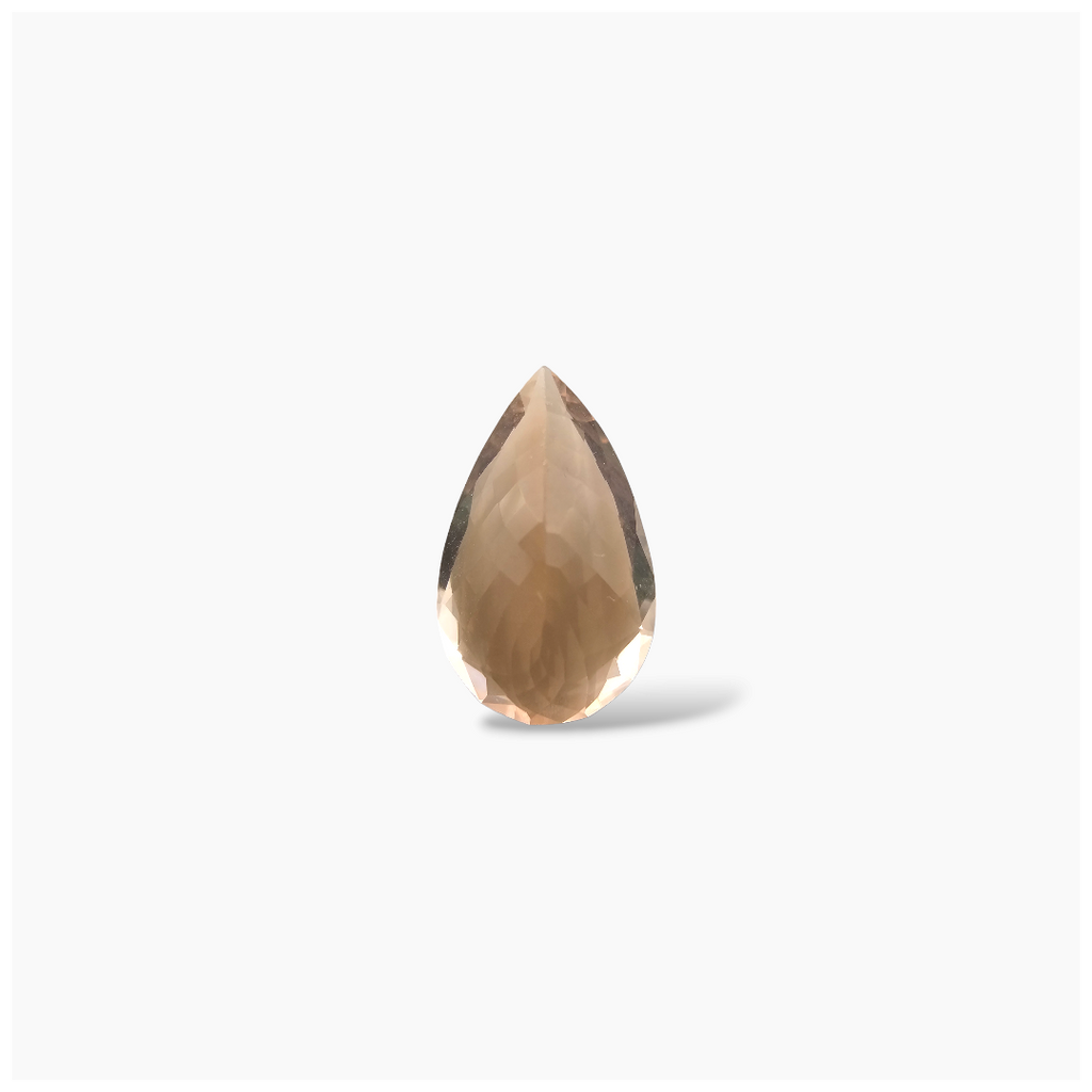 loose Natural Peach Morganite Stone 4.41 Carats Pear Cut (15x10.5  mm)