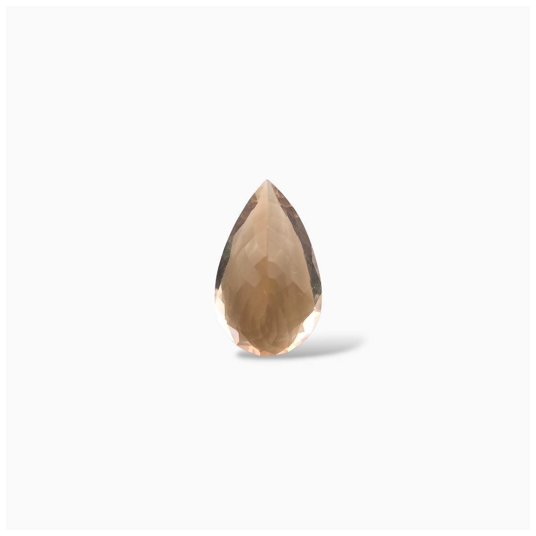 loose Natural Peach Morganite Stone 4.41 Carats Pear Cut (15x10.5  mm)