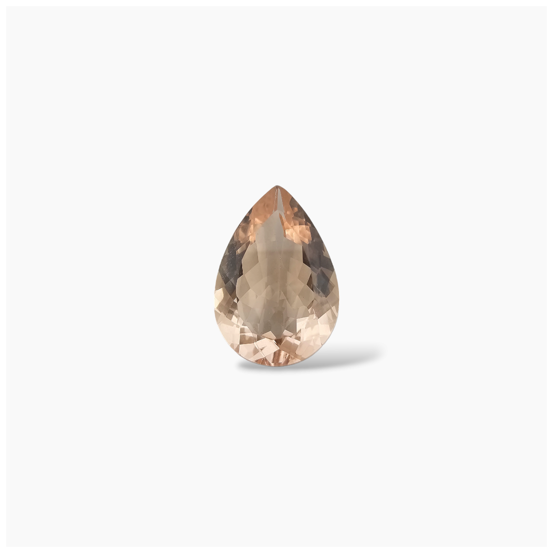 buy Natural Peach Morganite Stone 4.84 Carats Pear Cut (15x10 mm)