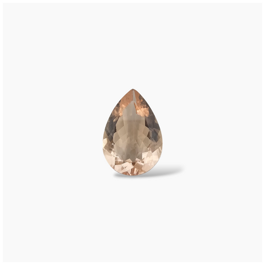 buy Natural Peach Morganite Stone 4.84 Carats Pear Cut (15x10 mm)