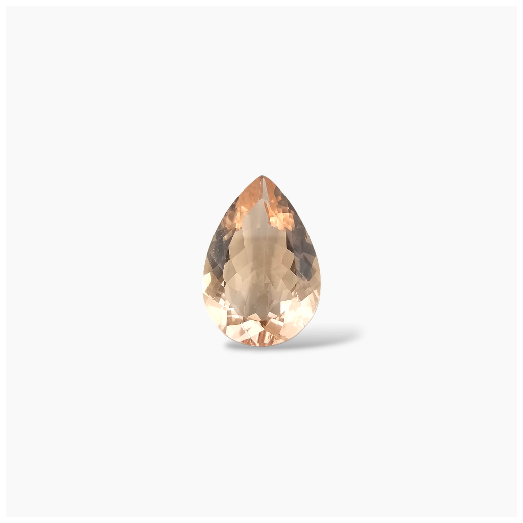 online Natural Peach Morganite Stone 4.84 Carats Pear Cut (15x10 mm)