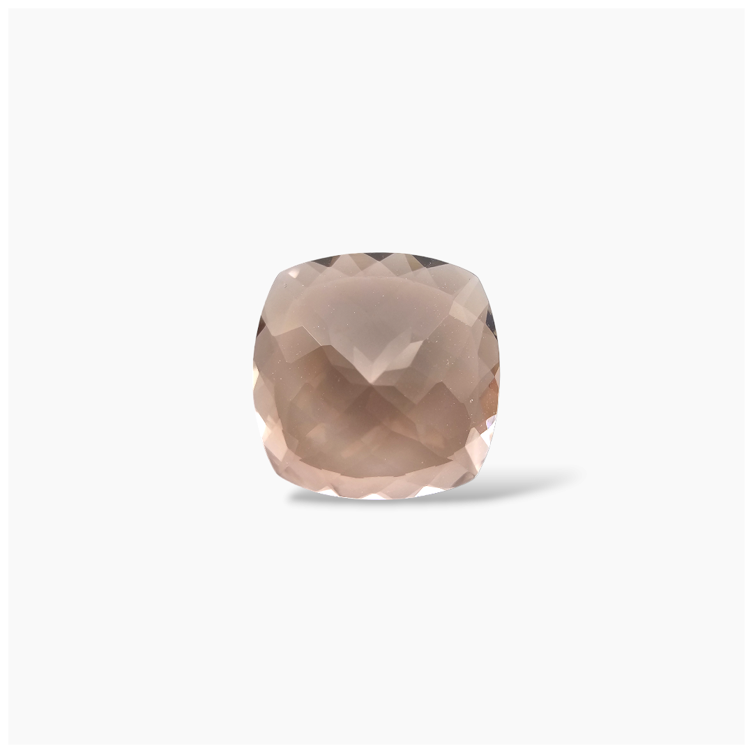Natural Peach Morganite Stone 5.26 Carats Cushion Cut (12 mm)