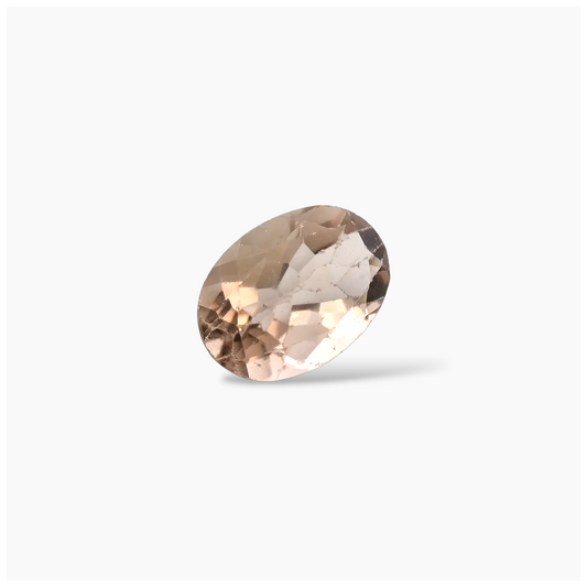 loose Natural Peach Morganite Stone 7.51 Carats Oval Cut (14x11 mm)
