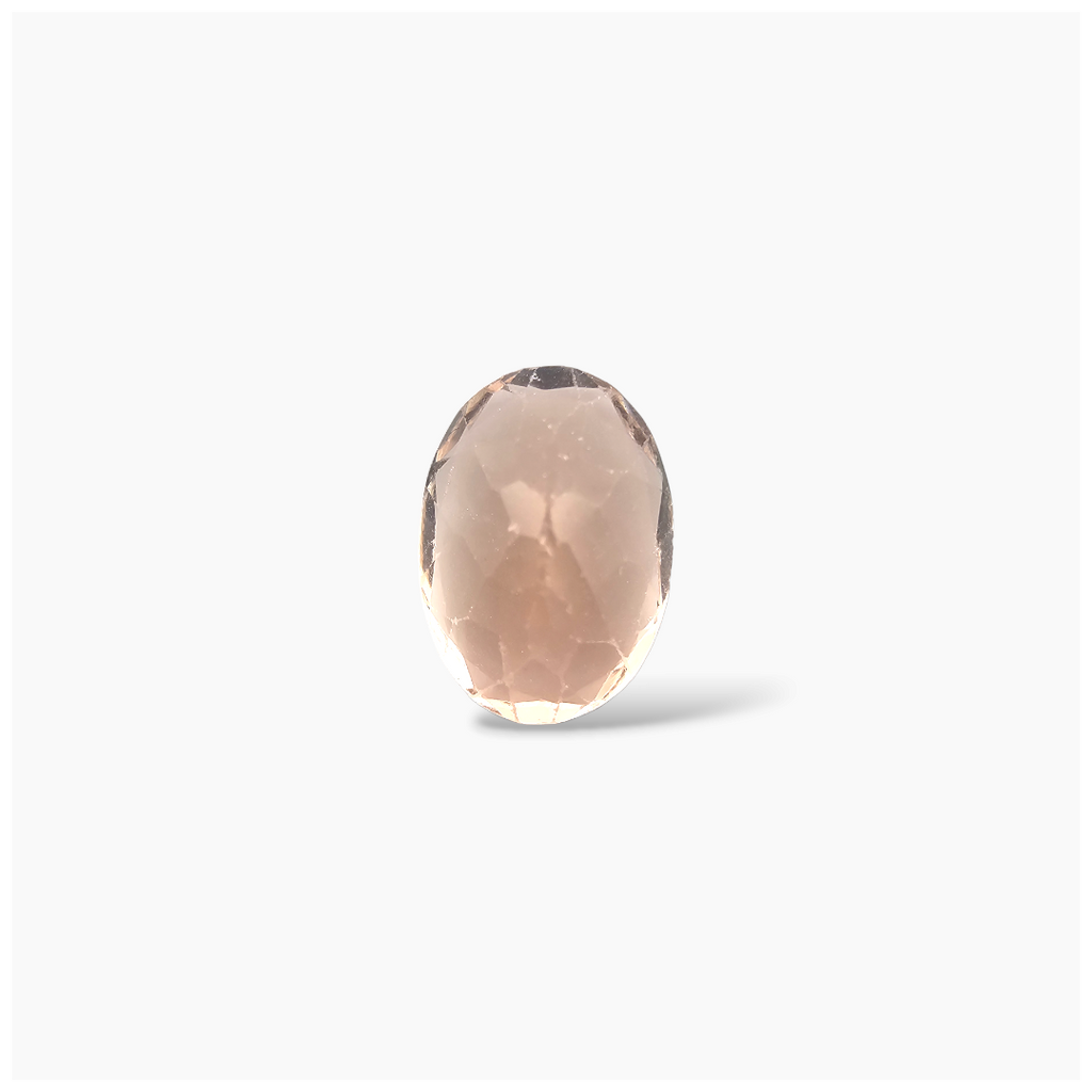 shop Natural Peach Morganite Stone 7.51 Carats Oval Cut (14x11 mm)