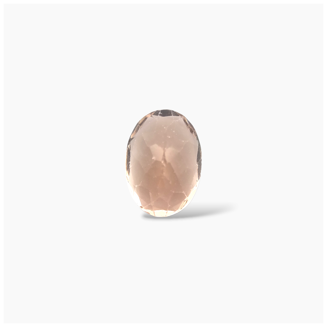 shop Natural Peach Morganite Stone 7.51 Carats Oval Cut (14x11 mm)