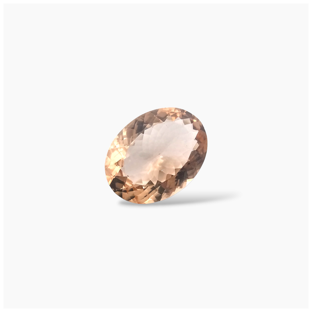 shop Natural Peach Morganite Stone 7.53 Carats Oval Cut (16x12 mm)